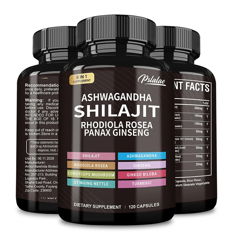 Shilajit Ashwagandha Rhodiola Rosea Panax Ginseng Cognitive Function Digestion Brain Immunity Joint Health Antioxidant
