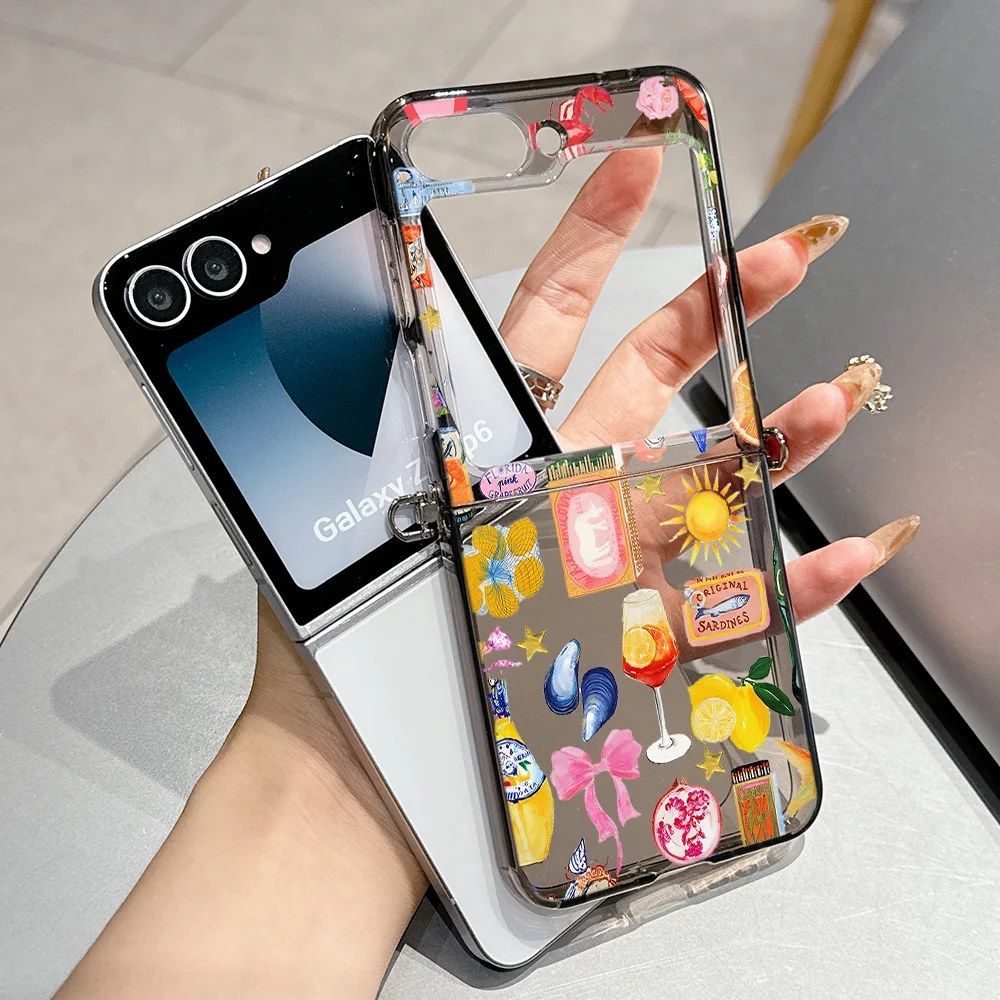 Seaside Scenery Wine & Lemon Semi-Transparent Phone Case