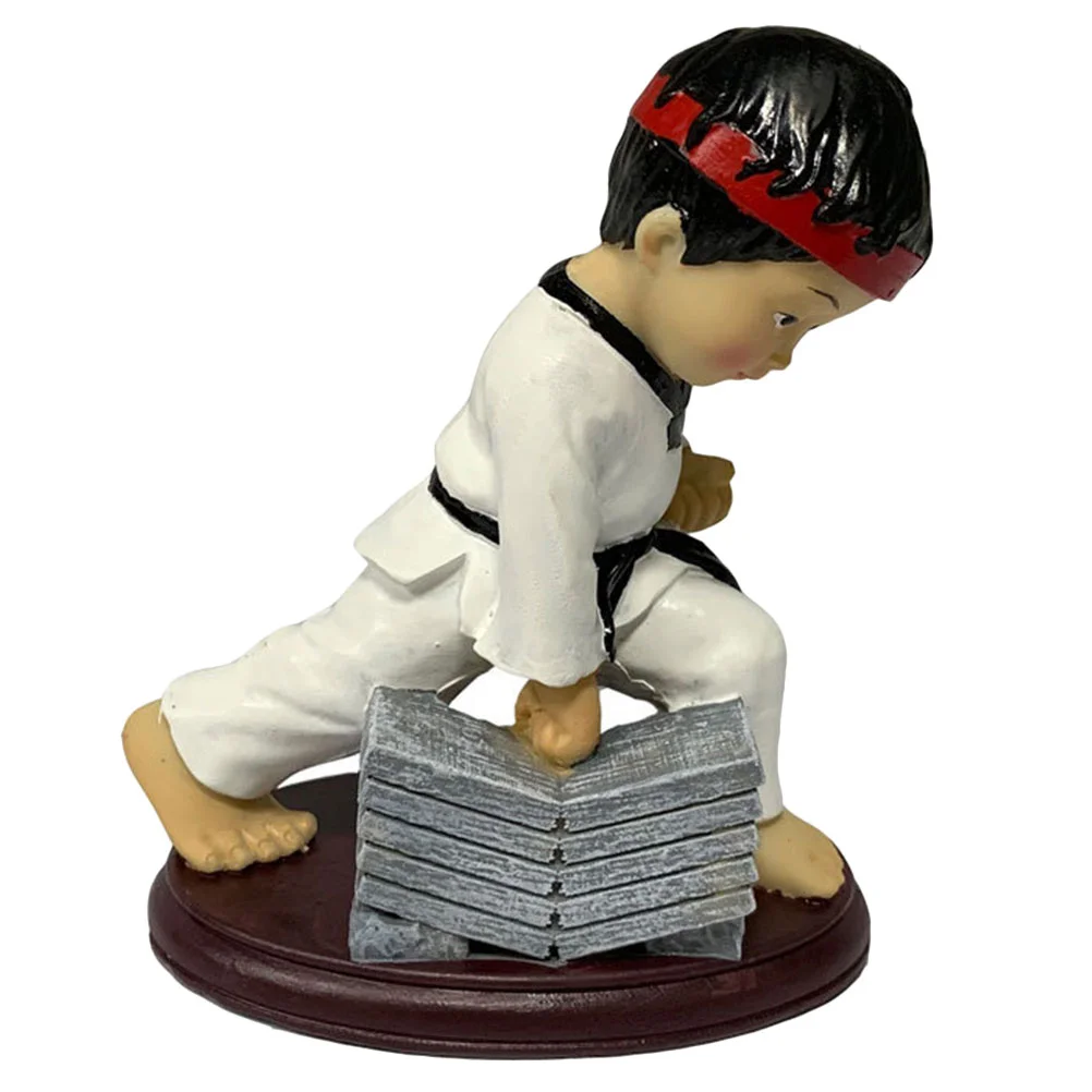 

Taekwondo Boy Ornament Resin Boy Adornment Resin Ornament Car Resin Ornament