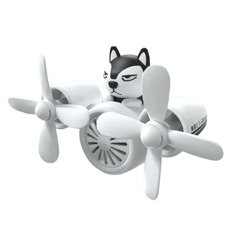 Car Air Fresheners Auto Air Outlet Vent Aromatherapy Ornament Cute Animal Pilot Car Diffuser Rotating Propeller Auto Interior