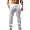 Men Sports Jogging Sweatpants Splicing Casual Pure Color Cotton Straight Trousers Large Size Home Long Pants 6