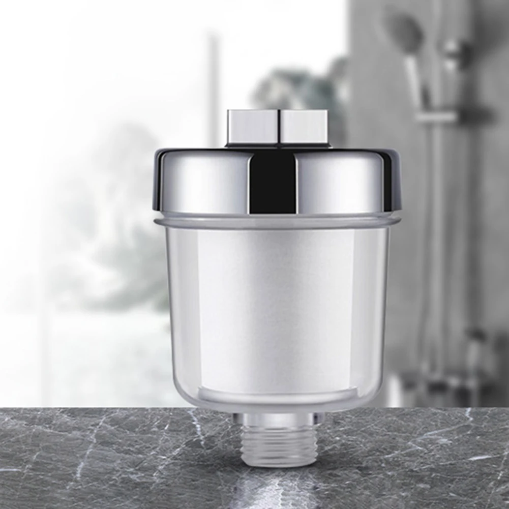 Bath Filter 5 Micron PP Cotton Filter Filtered Shower Head 3.5x2.4in Household Water Filter for Improving Skin Hair Nails Health