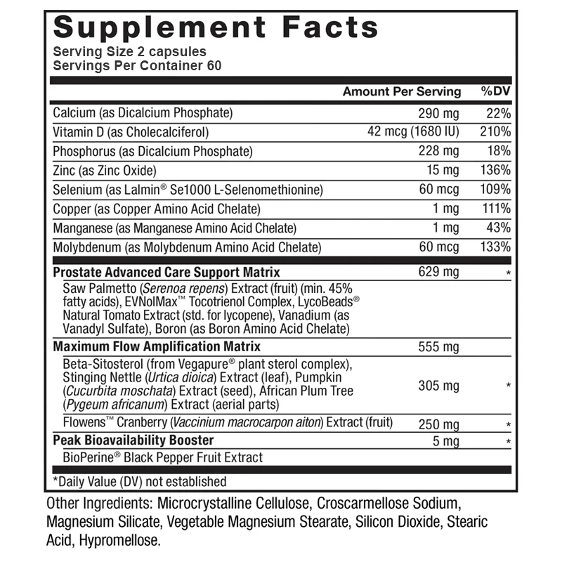 Prostate Progress Capsules Contain Saw Palmetto To Reduce Bathroom Trips Relieve Bladder and Urination Men's Health Supplement saw palmetto supplement