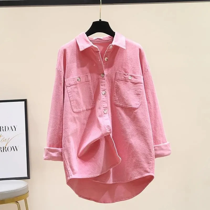 

New Style Versatile 2023 Spring/Summer Mid Length Loose Women's Long Sleeve Blouses Comfortable Casual Elegant Femme Shirt