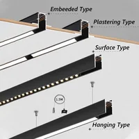 MT20 Magnetic Track Light DC48V 2MM-Thick Thickened Aluminum Rail LED Mordern Living Room Home Customizable-Rail Black/White 1