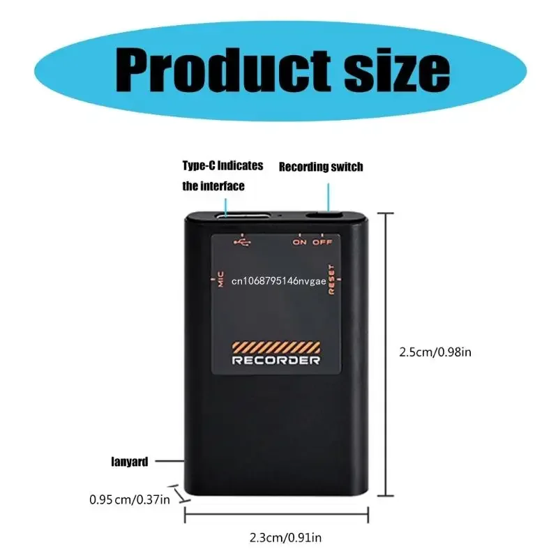M11 Voice Recorder 16/32/64GB HD Noise Reduction Magnetic Adsorption MP3 Player OTG Connection File Encryption Recorder Device