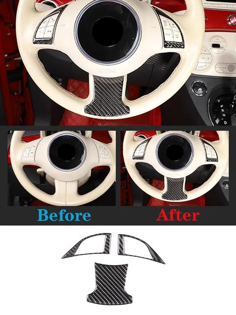 Coperture Tergicristallo Fiat 500 2007-2015 RHD - Plastica Nera, OEM 735452712