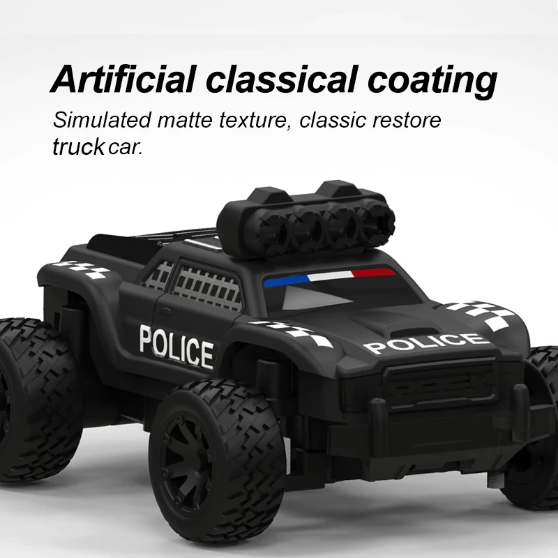 Turbo Racing 1:76 C81 C82 RC MINI Truck Car Monster Truck With Cool Lights Buggy RC Model Car Desktop Toy Gift 3