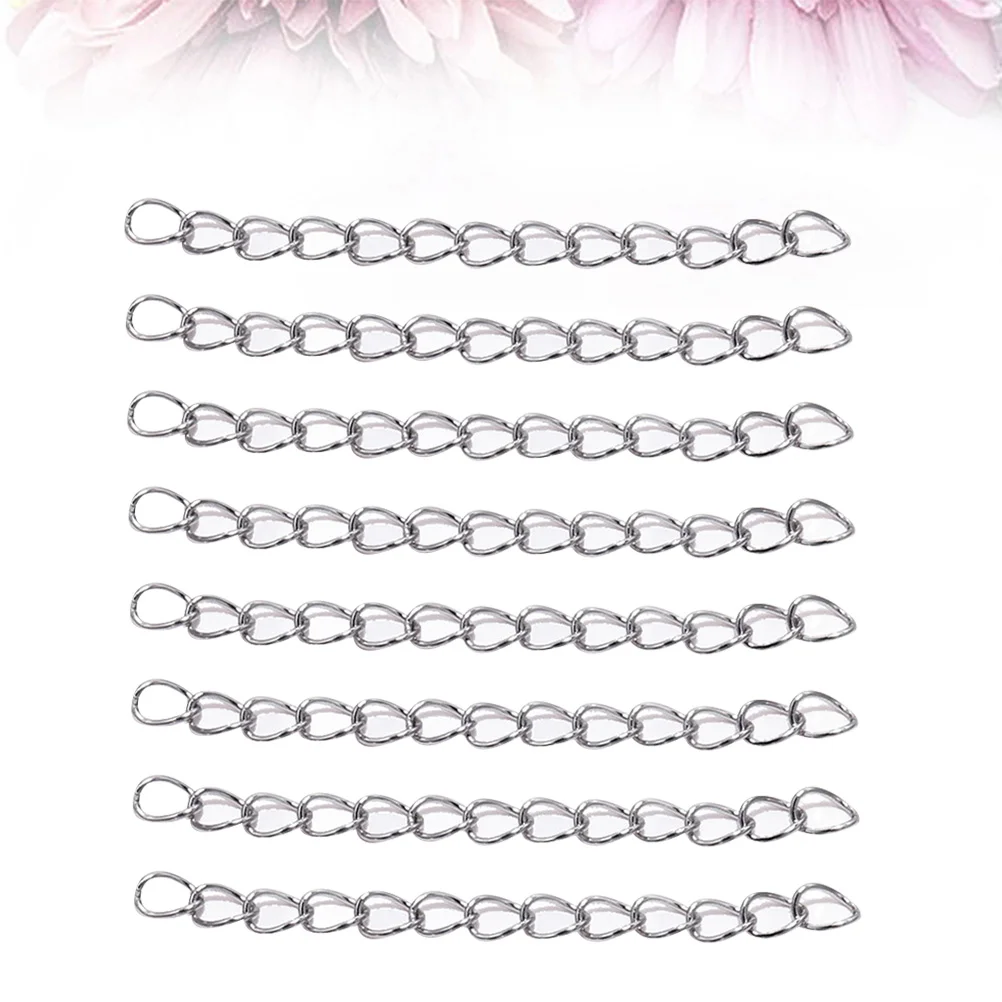 

100 Stainless Steel Extender Chains Necklace Bracelet Extension Chain for Jewelry Necklace Bracelet Adjustment ( 5cm )