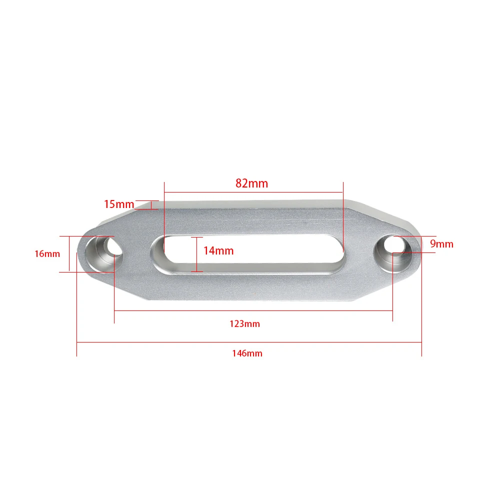 Aluminum Hawse Fairlead for Synthetic Winch Rope Cable Lead Guide For 3000-400LBS ATV UTV Winch Cable 4-7/8 inch 124mm 2