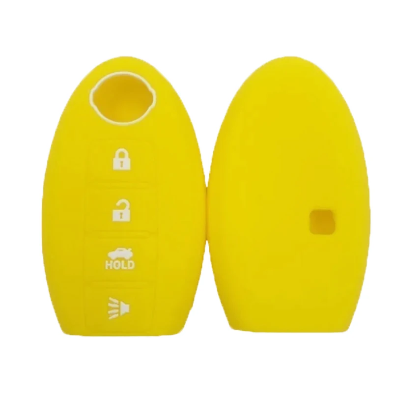 Premium 4-Button Silicone Car Keycase Accessory