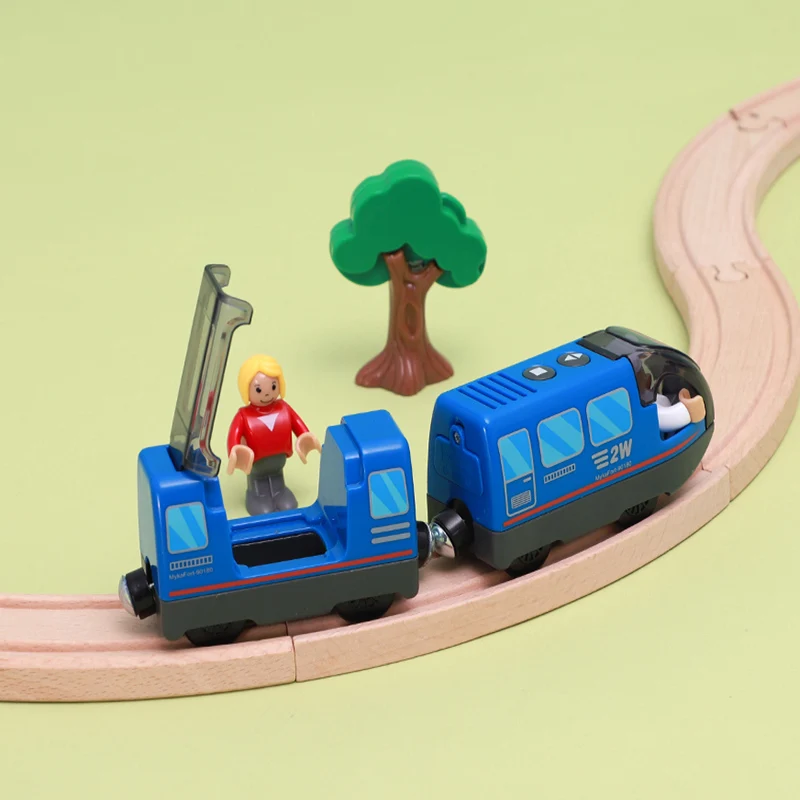 Battery Operated Locomotive Pay Train Set Fit for Wooden Railway Track Powerful Engine Bullet Electric Train for Boys Girls Gift 3