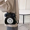 Telephone Shaped Purses PU Handbags for Women Retro Phone Top-Handle Shoulder Crossbody Bag Female Totes 3