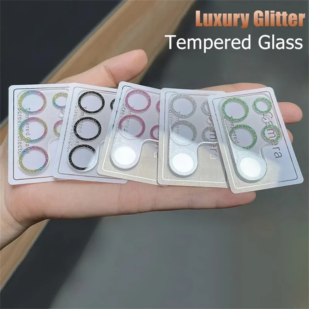 Custodia protettiva per obiettivo della fotocamera con diamanti e glitter Bling per Samsung Galaxy S25 S22 S24 Ultra S23 Plus S24Ultra S24Plus in vetro a copertura totale_voghion.com