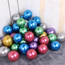 

5 Inch 20/50pcs Pearl Metallic Latex Balloon Gold Round Metal Balloons Birthday Party inflate Air Globos Wedding Decor supplies