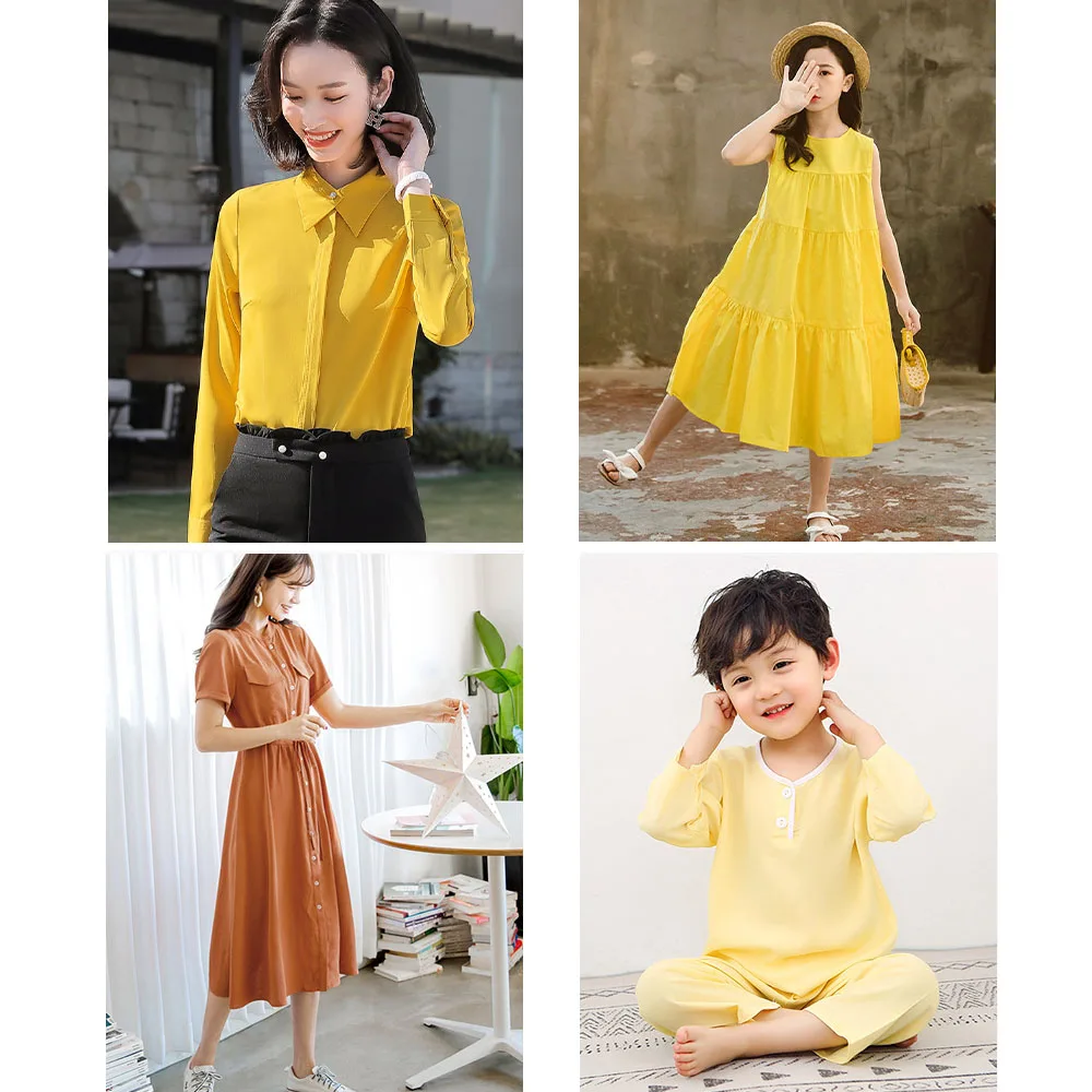 140*50cm Pure Color Cotton Poplin Fabric For Sewing Women Dress Baby Clothes Shirt Skirt Handmade Patchwork Cloth DIY Handicraft