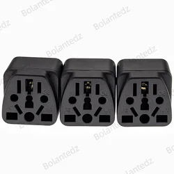 Universal Travel Plug Adapter for UK, Singapore, and Malaysia - Multi - type Power Converter (3pcs black)