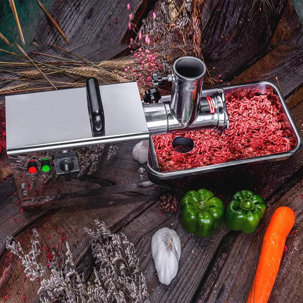#22 1.5HP Electric Stainless Steel Commercial Grade Meat Grinder & Sausage Stuffer 1100 Watts 485 LBS Per/Hr 3