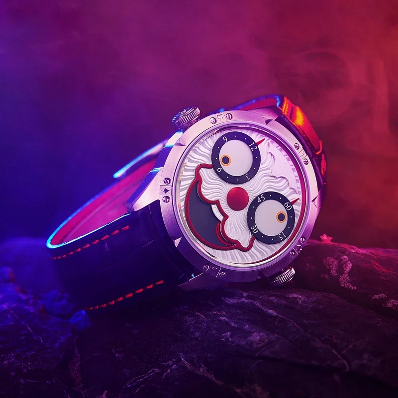 Orologio Joker da uomo di lusso alla moda, personalità in lega, orologi al quarzo, orologio da polso da uomo in edizione limitata