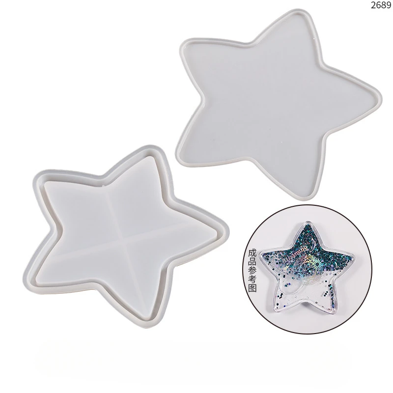 Star Shaped Resin Casting Molds Coaster Quicksand Molds Frame Epoxy Molds  Crafts - AliExpress