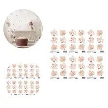 

Fashion Window Decal Easy Installation Portable Warm Flower Water Resistance Wall Sticker Wall Decal Window Sticker 6Pcs