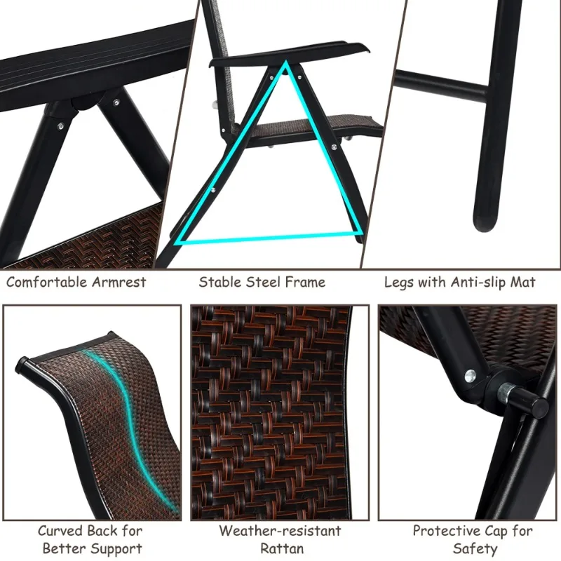 Steel Indoor and Outdoor Folding & Stacking Chairs, 6