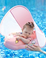 Baby Swimming Float Inflatable Dropshipping Baby Float with Canopy Infant Floating Ring Swimming Chest Floater Float Trainer 1
