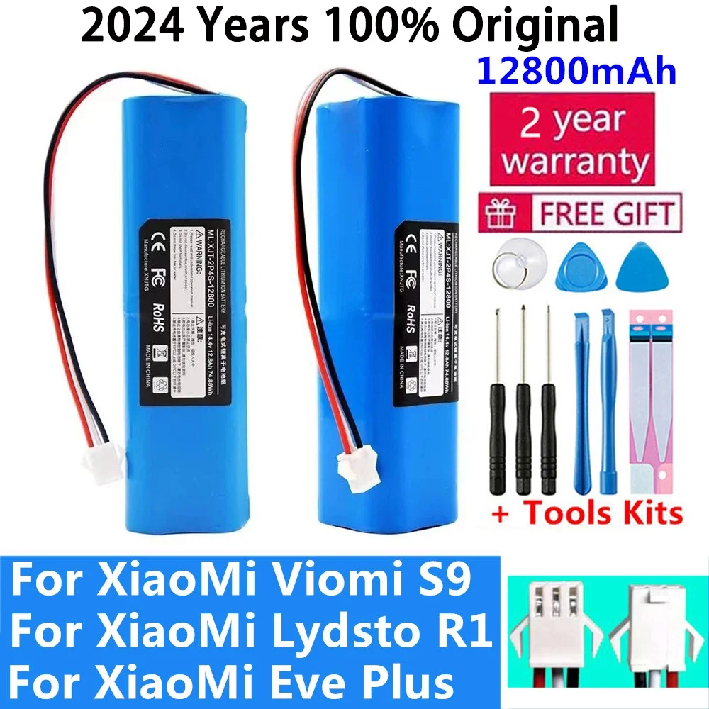 

2024 год оригинальный робот-пылесос R1 батарея для XiaoMi Lydsto R1 G2 Viomi S9 Eve Plus для Lenovo T1 Pro T1S Pro батарея