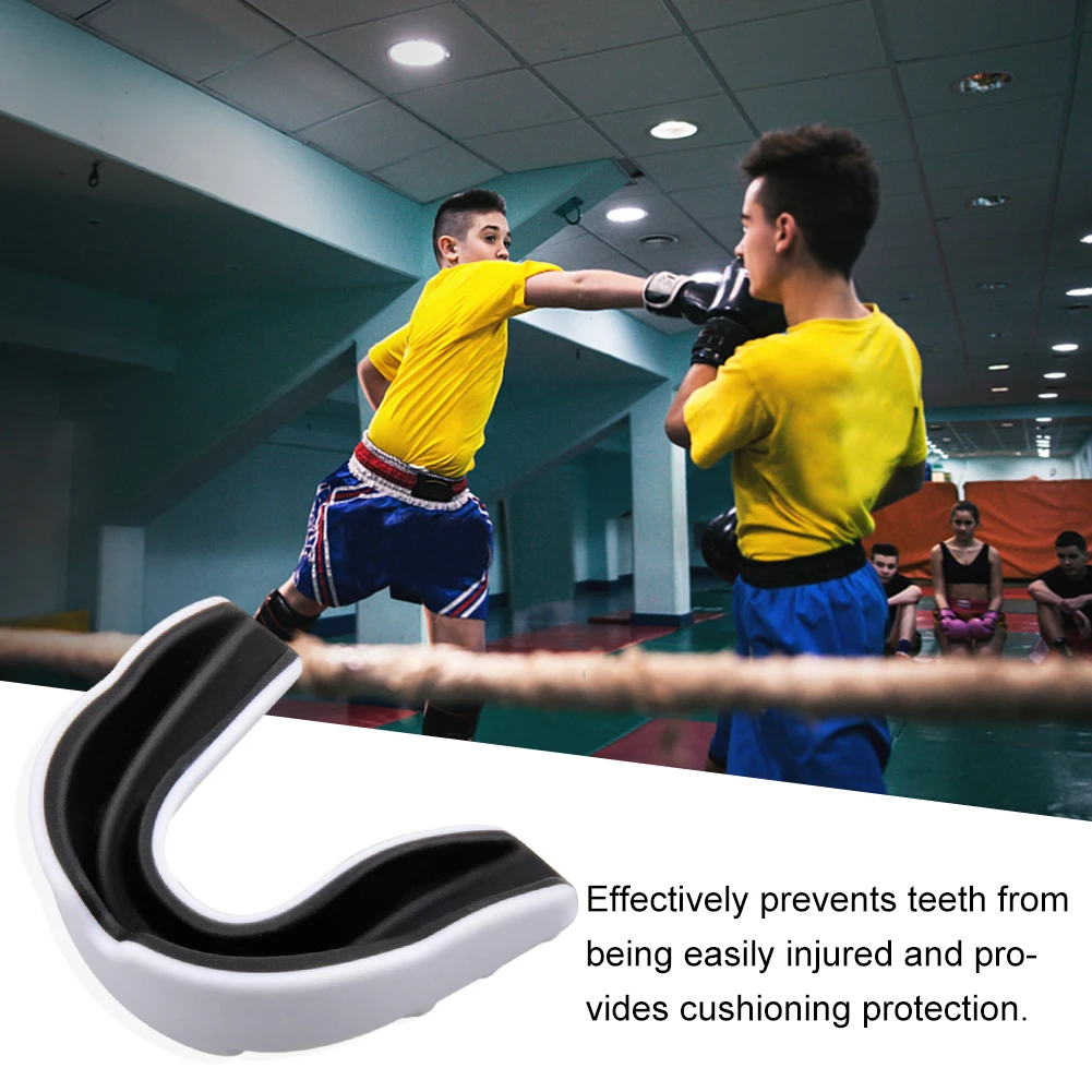 Sports Mouth Guard Kids Boxing Gum Shield Storage Case EVA Double Colored Boxing MMA Kickboxing Muay Thai