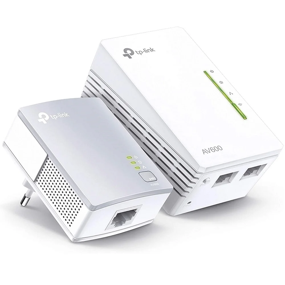 

TP LINK 300Mbps AV600 Wi-Fi Powerline Extender Starter Kit TL-WPA4220 Wireless Connections 2 LAN Ports
