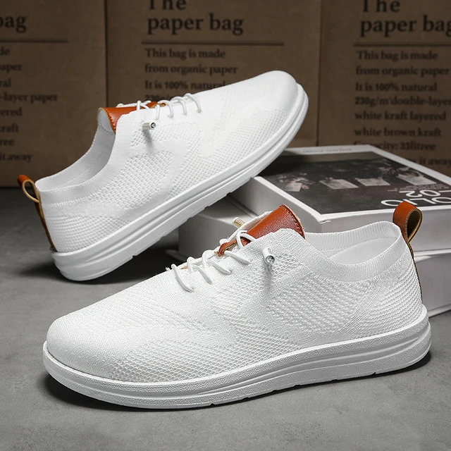 Men's Casual Breathable and Comfortable Mesh Running Shoes, Casual Sports Style, Solid Color, Pvc Sole Slip-On Low-Top Sports Shoes, Suitable for Spring/Summer Outdoor Activities