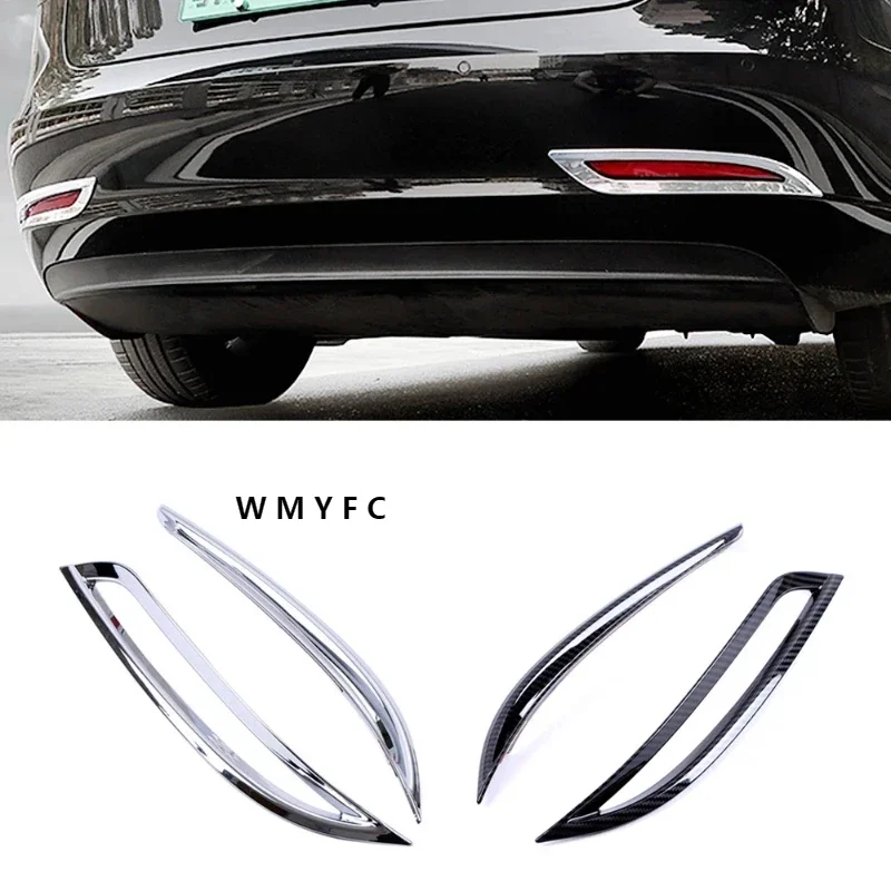 

Для Tesla Model 3 2017-2022, задняя противотуманная лампа, кольцевая рамка, обшивка, черное углеродное волокно, Серебристая Наклейка