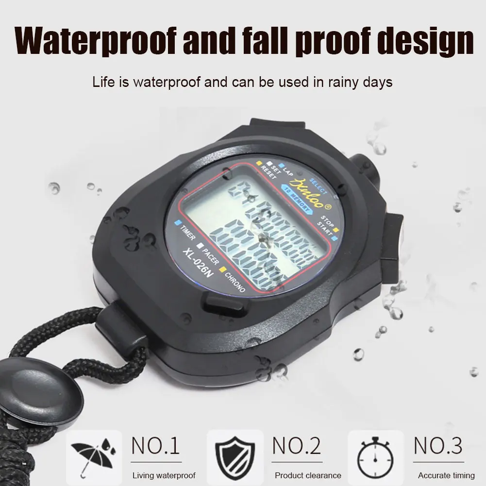 LCD Digital Sports Running Counter Athletics Stopwatch Timer