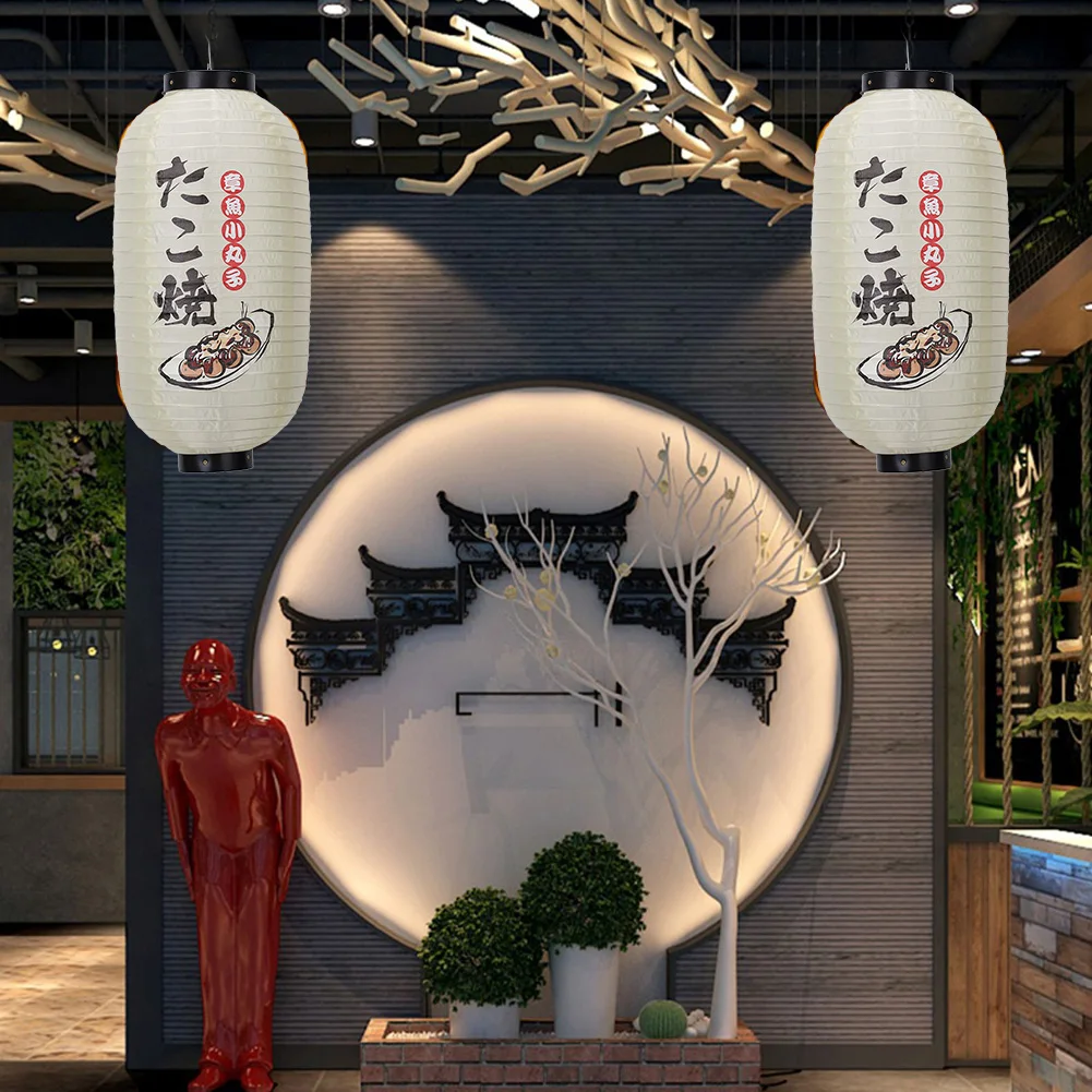 10 inch Lantern Fabric Japanese Style Printing Cloth for Sushi Restaurant Decor