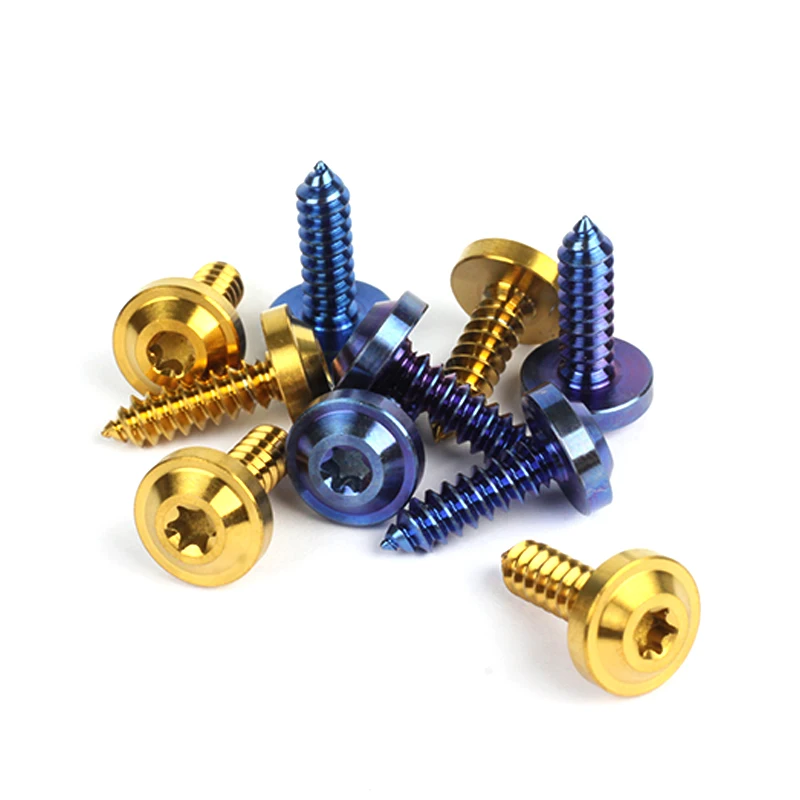 

Motorcycle Accessories Parts For Titanium-Plated Colorful M5*17MM Self-tapping Screws For Uniiversal Fit