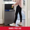 10.5-Gallon Elite Stainless Steel Dual Stream Trash and Recycling Bin, Step-On Mechanism, Charcoal, Home and Kitchen 3