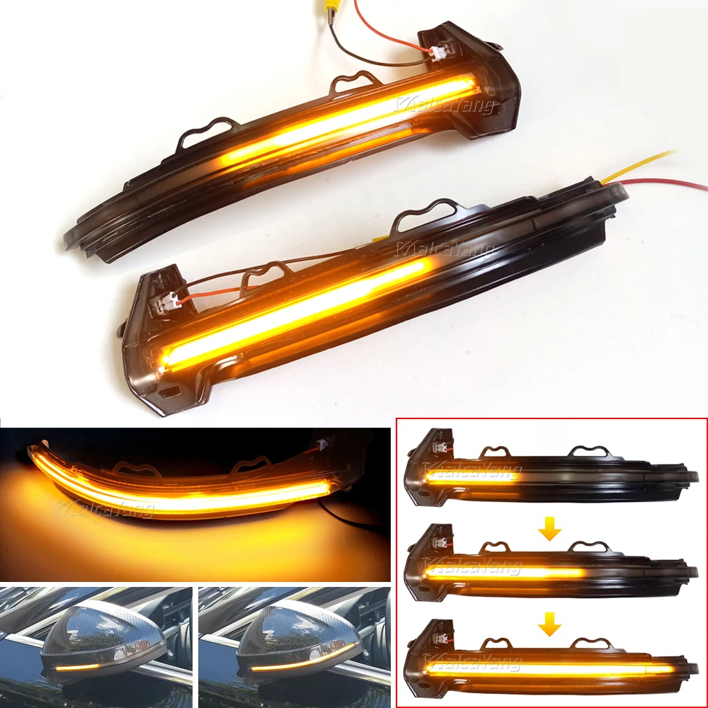 Rear View Mirror Light,1 Pair Dynamic Turn Signal Light Side Mirror Indicator for Audi A4 S4 RS4 A5 S5 RS5 B9 