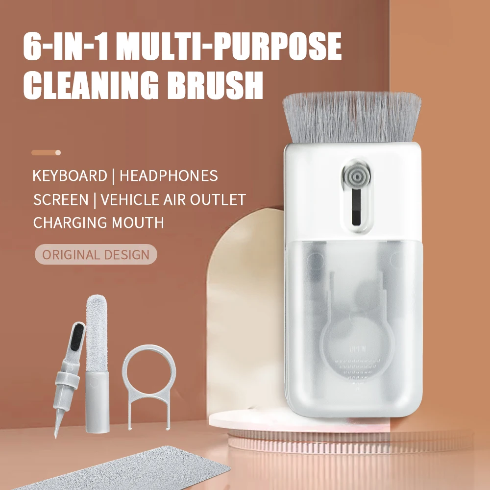 Keyboard Cleaner,6 in 1 Keyboard Cleaning Brush Kit,Electronic Cleaner  Screen Cleaner,Multifunctional Keyboard Cleaner 