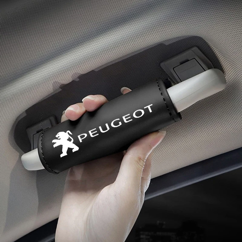 Housse Protection Poignée Toit Voiture Peugeot - 2 Pièces, Matériau Doux Respirant, Installation Facile Velcro, Plusieurs Coloris