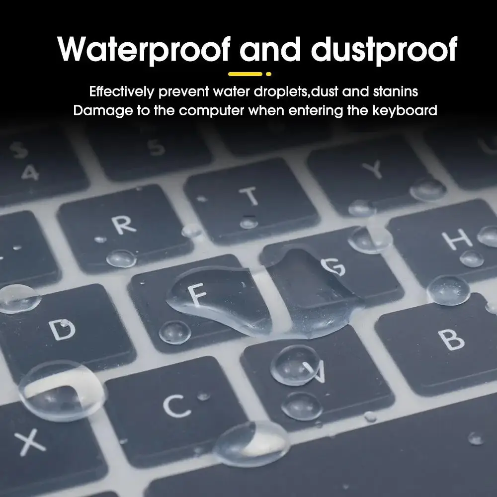 Transparent Waterproof Silicone Keyboard Protector - Dustproof & Anti-Scratch Skin for Laptops and Notebooks