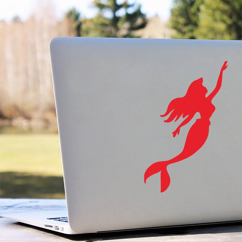 Mermaid Vinyl Decal Sticker - 6x1.75 Inch Full Color Ocean Theme For Laptop, Car, Cup