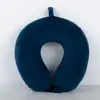 Memory Foam U-Shaped Pillow with Hidden Zipper Wear Resistant Friendly to Skin Ergonomic Design Solid Color Neck Support Travel 3