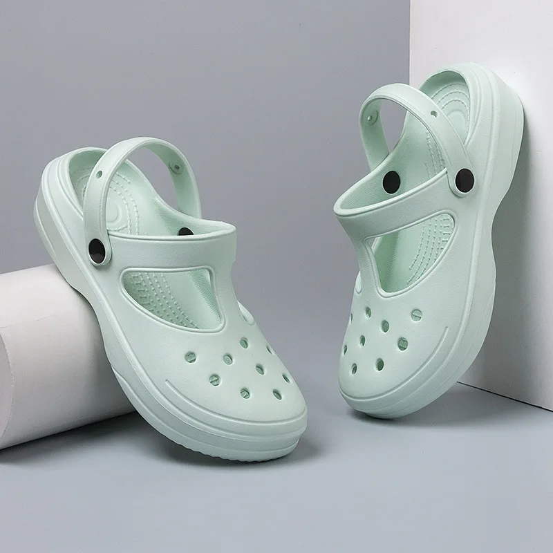 Bebealy Fashion Thick Sole Slippers Women Outdoor Wear-resistant Leisure Sandals Classic EVA Shoes Waterproof Beach Shoes Women women sandals,water shoes,women slippers,summer sandals,water sports shoes,beach sandals
