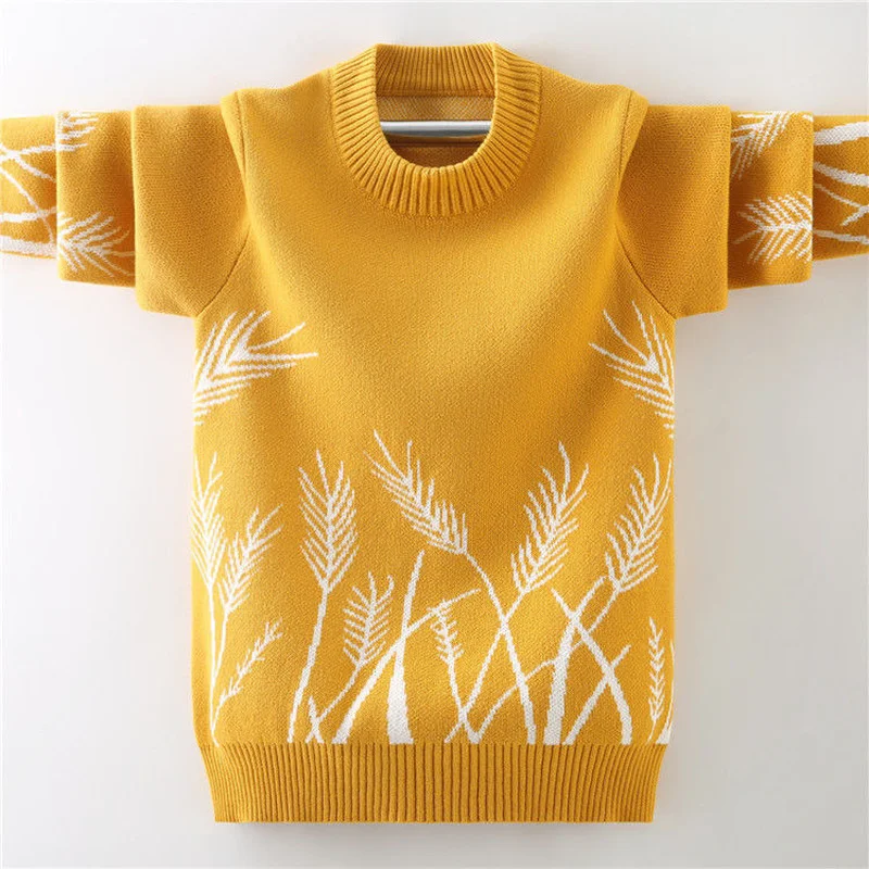 Children's Sweater Autumn Winter Pullover Boys Knitted Warm Sweaters Fashion Kids Tops 6 8 10 12 Years Teenage Boys Clothes