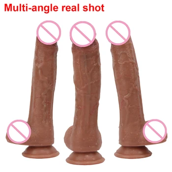 Realistic Dildo Anal Masturbator Sex Toys For Couples Vagina Orgasm Suction Cup Big Penis Thrusting Dick Phallus Men Women Hot 4