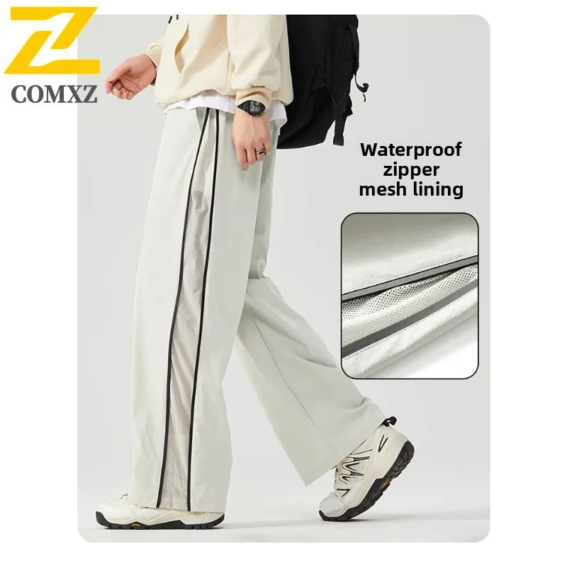 ​Men Softshell Sport Pants Spring Summer Waterproof American Style Outdoor Camping Fishing Windproof Anti-wrinkle Casual Trouser