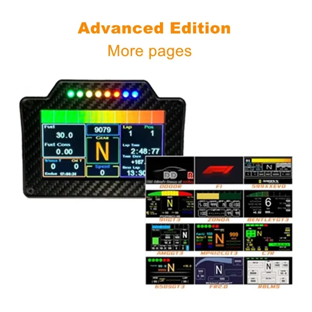 

Новый ПК дисплей на руль, приборная панель, симуляция гонок, игровой Измеритель для Logitech thrdmaster для Fanatec Simagic, сенсорный экран