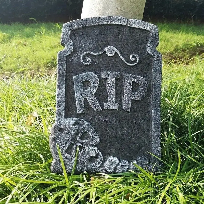 New Foam Tombstone Halloween Decoration Haunted House RIP Stone Grisly Props Party Decor Skeleton Tombstone Yard Decoration