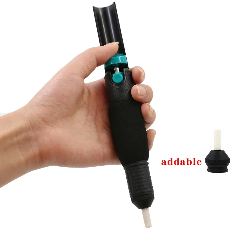 Desoldering Pump CJ-366D Powerful Dual-Ring Non-Slip Handle Solder Sucker Solder Pump Manual Soldering Tool for PCB