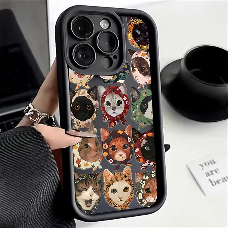 Vibrant Cat-Themed Phone Case